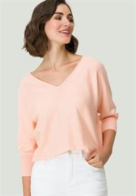 Pullover V-Ausschnitt oversized peach melba