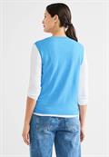 Pullunder in Unifarbe splash blue melange