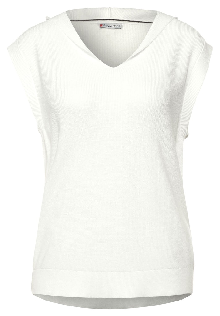 Street One Pullunder Damen off mit Kapuze bei online kaufen Pullover bequem white