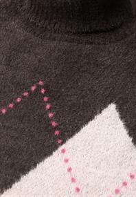 Pullunder mit Kragen und Argyle-Muster truffle brown