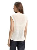 Pullunder mit Lochmuster whisper white