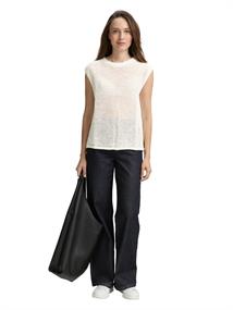 Pullunder mit Lochmuster whisper white