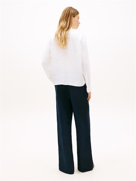Pure Linen Oversized Fit Shirt th optic white