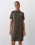 Quinty linen deep green