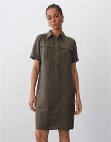 Quinty linen deep green