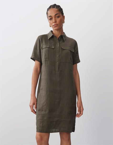 Quinty linen deep green