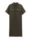 Quinty linen deep green