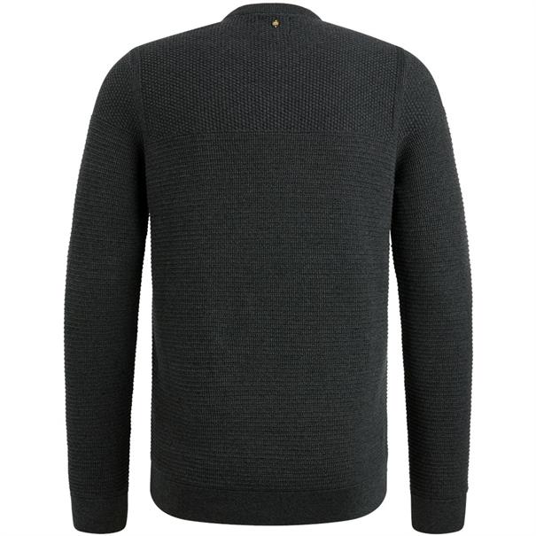 R-neck cotton mouline black