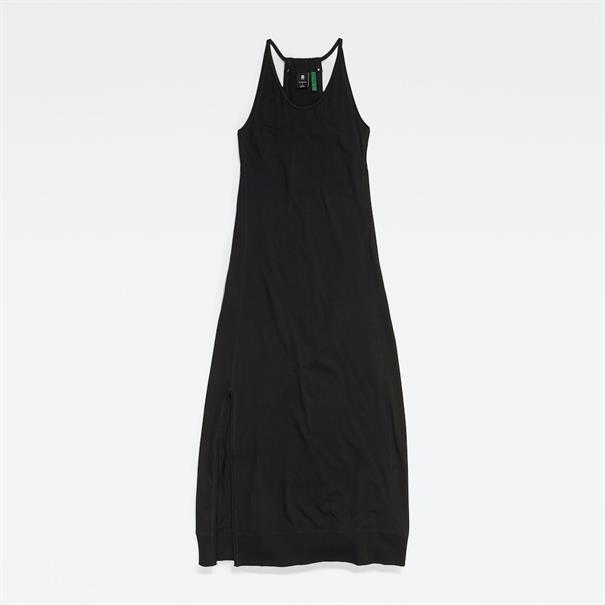 Racer slip dress dk black