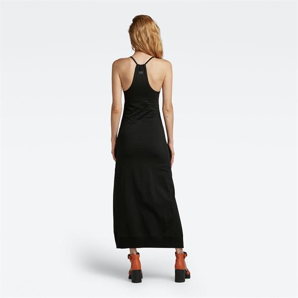 Racer slip dress dk black