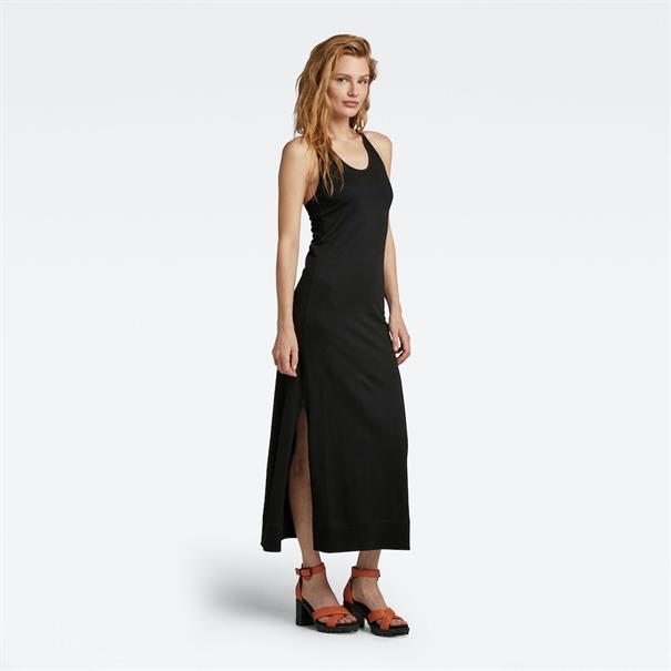 Racer slip dress dk black