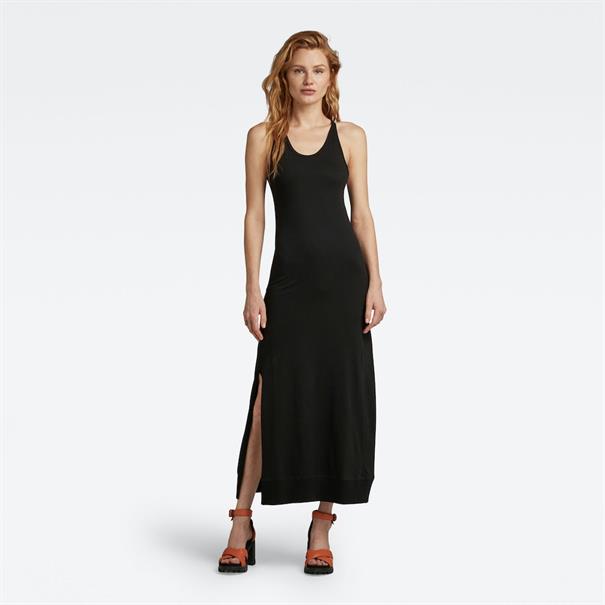 Racer slip dress dk black