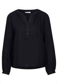 Raglan-Bluse in Unifarbe black