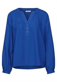 Raglan-Bluse in Unifarbe force blue