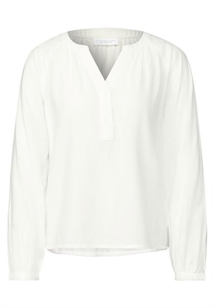 Raglan-Bluse in Unifarbe off white