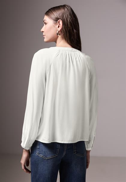 Raglan-Bluse in Unifarbe off white