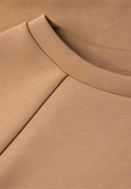 Raglan T-Shirt in Silk-Optik creamy brown