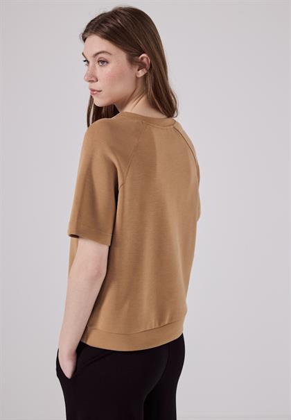 Raglan T-Shirt in Silk-Optik creamy brown