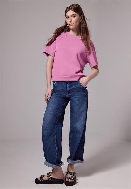 Raglan T-Shirt in Silk-Optik intense rose