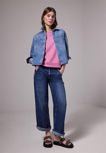 Raglan T-Shirt in Silk-Optik intense rose