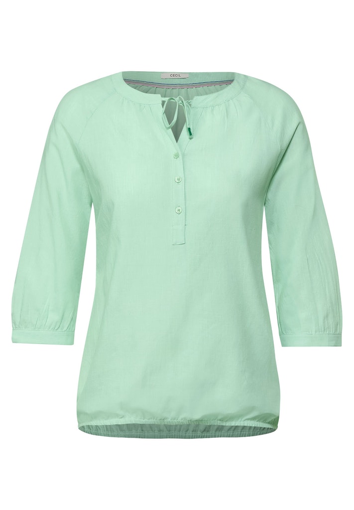 Cecil Damen Langarmbluse Raglanbluse in Unifarbe soft cheeky green bequem  online kaufen bei