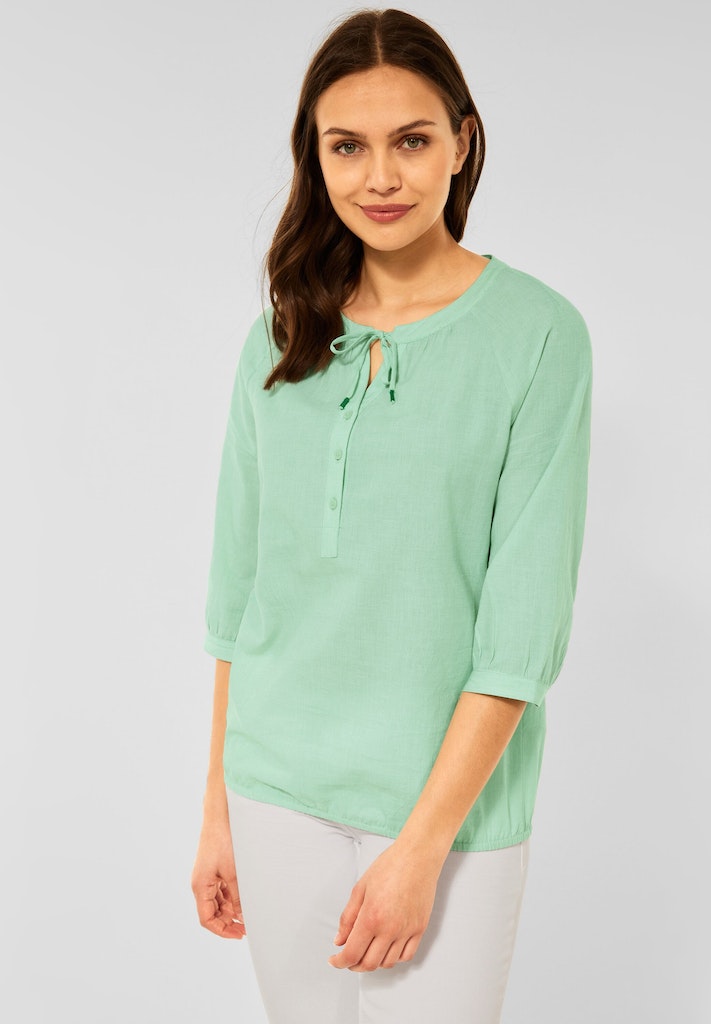 Cecil Damen Langarmbluse Raglanbluse in Unifarbe soft cheeky green bequem  online kaufen bei | Blusen