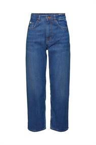 Recycelt: Cropped Jeans mit COOLMAX® blue dark washed