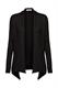 Recycelt: gerippter Cardigan mit Zipfelsaum black