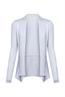 Recycelt: gerippter Cardigan mit Zipfelsaum light blue