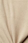 Recycelt: gerippter Cardigan mit Zipfelsaum sand