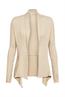 Recycelt: gerippter Cardigan mit Zipfelsaum sand