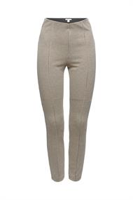 Recycelt: Hahnentritt-Leggings aus Strick camel