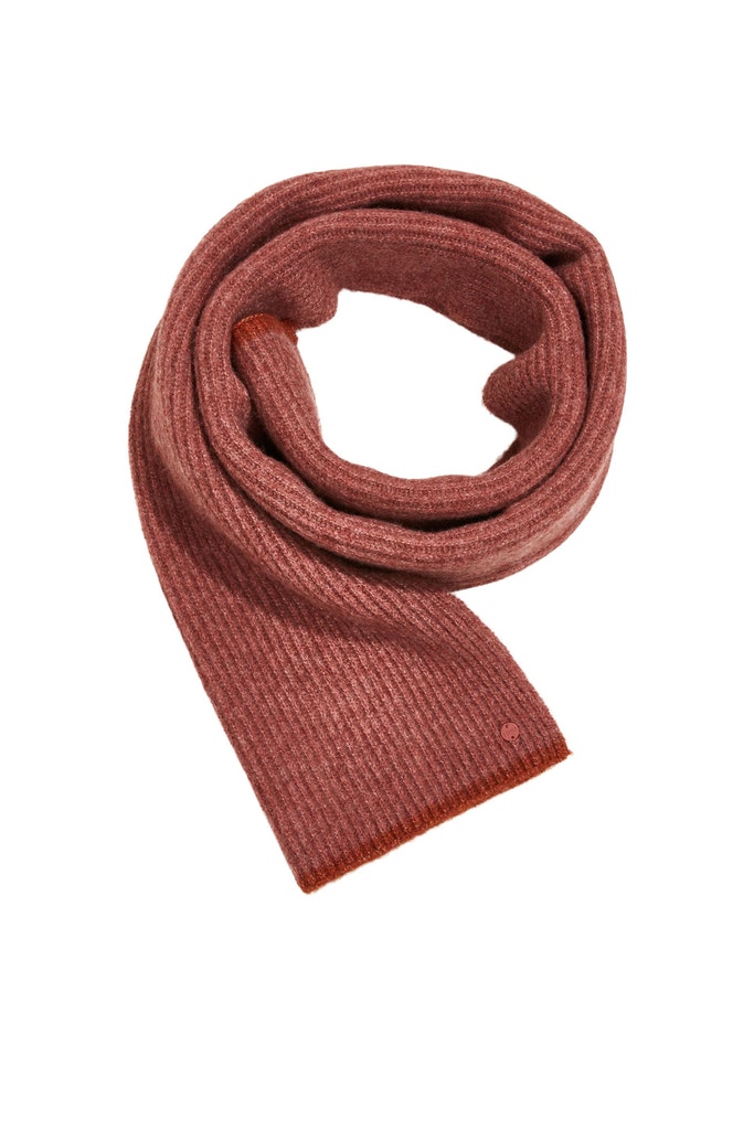 bei Accessoires Damen Kontraststreifen terracotta bequem Esprit Recycelt: online Schal mit kaufen