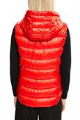 Recycelt: Steppweste mit abnehmbarer Kapuze red