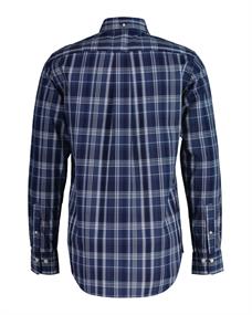 REG COLORFUL POPLIN CHECK SHIRT dusty blue sea