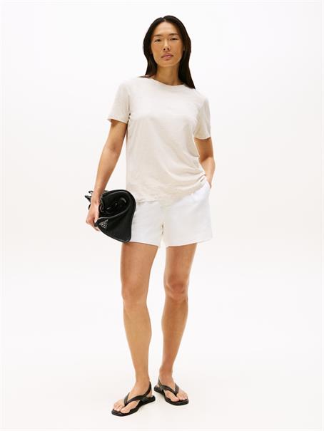 REG CORP LOGO C-NK SS heather oatmilk