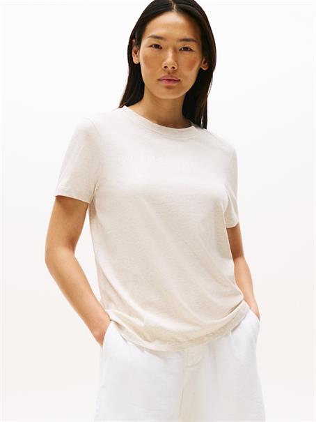 REG CORP LOGO C-NK SS heather oatmilk