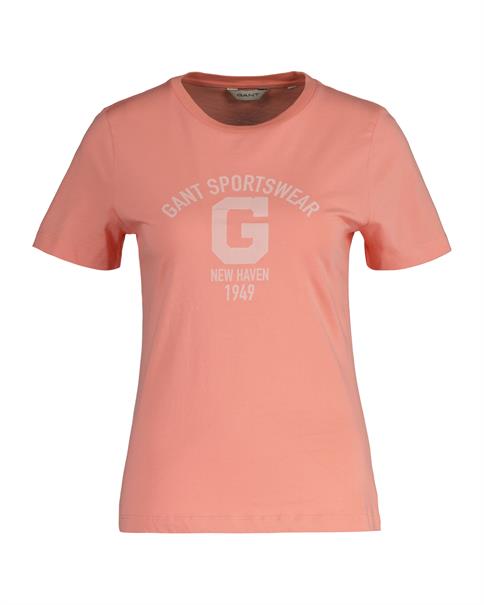 REG LOGO SS T-SHIRT peachy pink