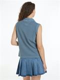 REG MUTED GMD SLEEVELESS POLO blue coal