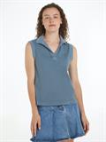 REG MUTED GMD SLEEVELESS POLO blue coal