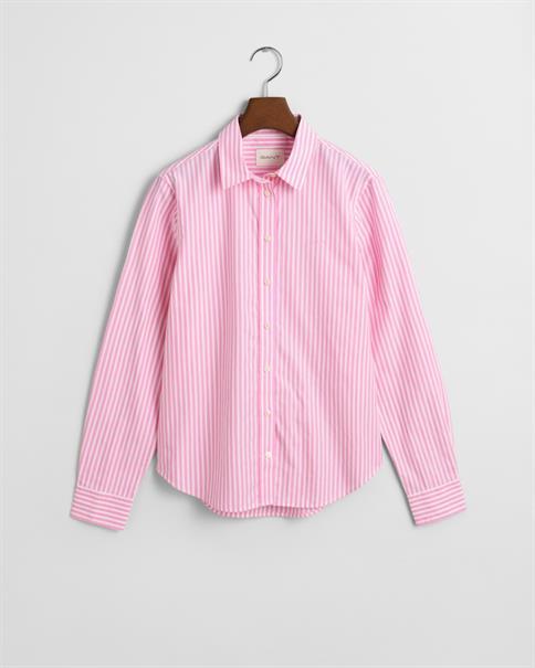 REG POPLIN STRIPED SHIRT candy pink