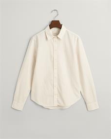REG POPLIN STRIPED SHIRT soft oat