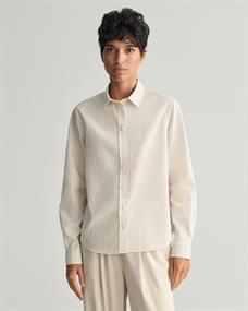 REG POPLIN STRIPED SHIRT soft oat