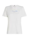REG SCRIPT C-NK TEE SS ecru