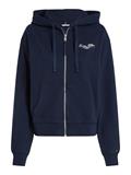 REG SCRIPT ZIP HOODIE dark night navy