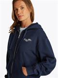 REG SCRIPT ZIP HOODIE dark night navy