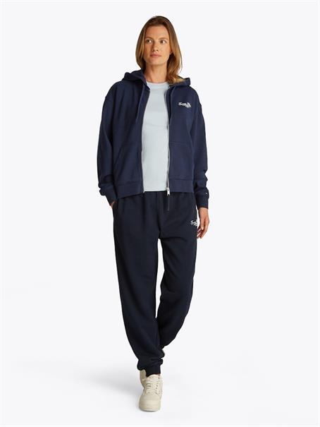 REG SCRIPT ZIP HOODIE dark night navy