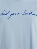 REG SUNSHINE SLOGAN C-NK TEE SS breezy blue