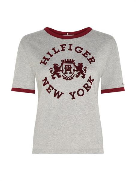 REG VARSITY FLOCK C-NK SS light grey htr