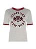 REG VARSITY FLOCK C-NK SS light grey htr